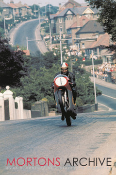'Ago's leap' one of the most famous Agostini images. 1970 Isle of Man Senior TT(500cc MV3).