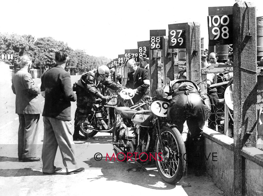 Archive-04 
 Stafford Show April 2020 display - 26th May 1949 filling up their machines for the Clubmans TT 
 Keywords: 2020, April, Mortons Archive, Mortons Media Group Ltd, Motor Cycle, Show display, Stafford Show