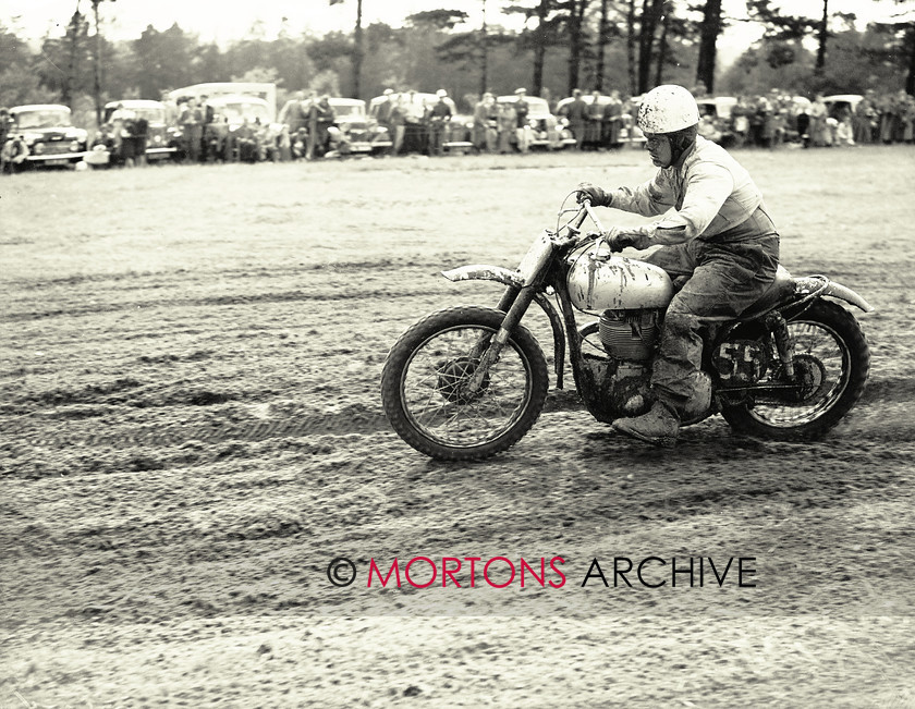 062 SFTP 05 
 Shrubland Park Scramble, August 1956. - A W Howe hangs on rather grimly to his Gold Star. 
 Keywords: 2012, Glass plate, June, Mortons Archive, Mortons Media Group, Scramble, Straight from the plate, The Classic MotorCycle