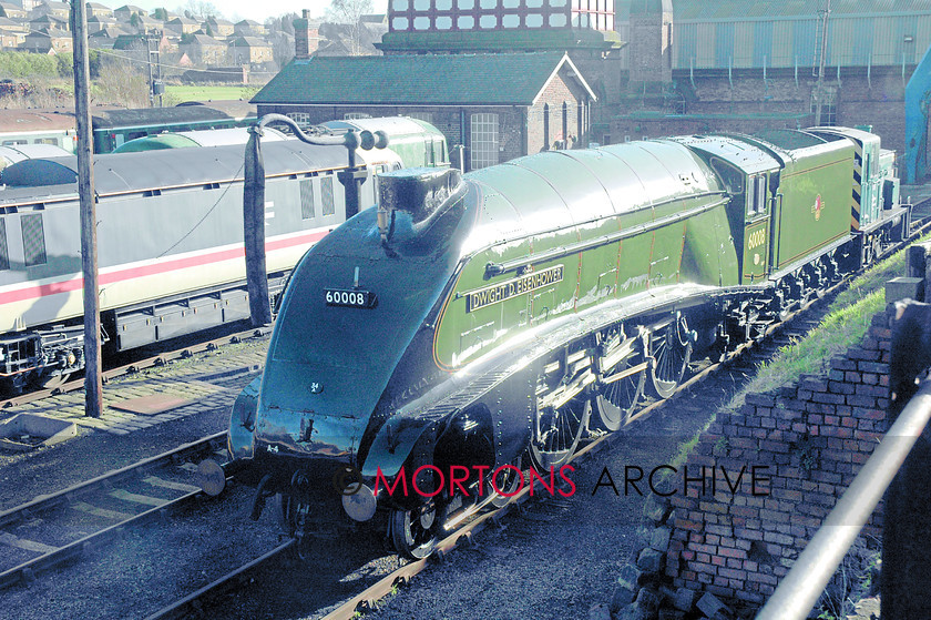 001 COVER 60008 Barrow Hill 
 LNER A4 Pacific No. 60008 Dwight D. Eisenhower at Barrow Hill Roundhouse 
 Keywords: 2014, Feb/Mar, Heritage Railway, Mortons Archive, Mortons Media Group Ltd