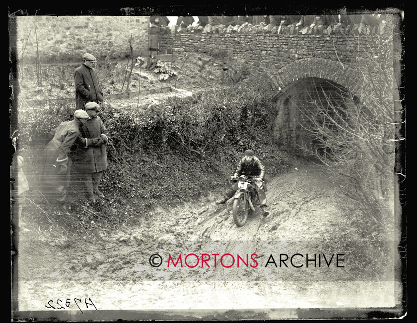 053 glass plates 07 
 The Kickham Memorial Trial, 1927 - The tunnel in the Doynton Hill section was one of the most demanding parts of the trail, as this rider is finding out. 
 Keywords: 2015, Glass plate, March, Mortons Archive, Mortons Media Group Ltd, Straight from the plate, The Classic MotorCycle, Trials