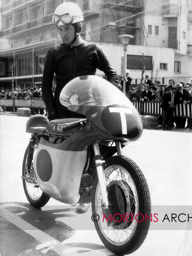 MV 12 
 From 1965, a two-stroke experiment. It was used in practice, but never raced. Eventually, two-strokes rendered the four-stroke MV's obsolete. 
 Keywords: Mortons Archive, Mortons Media Group, MV