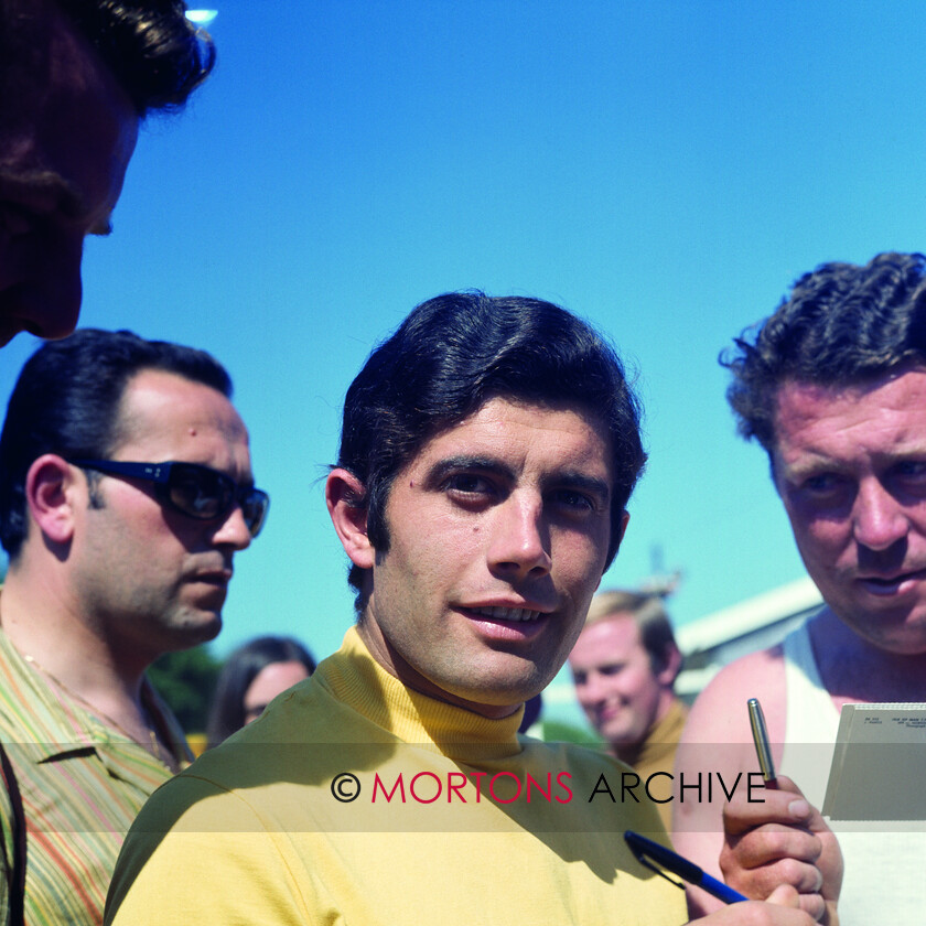 Agostini-027 
 From the Nick Nicholls Collection - A portrait shot of Giacomo Agostini taken at the 1968 Isle of Man TT.