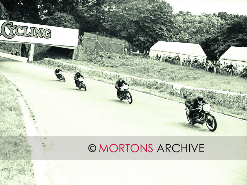 SFTP 1953 ACU Jubilee 03 
 1953 ACU Jubilee Races - Crystal Palace - Gerry Turner (Pike-Rudge) leads teh lightweight event 
 Keywords: 1953, 2016, Crystal Palace, Glass Plates, July, Mortons Archive, Mortons Media Group Ltd, Racing, Straight from the plate, The Classic MotorCycle