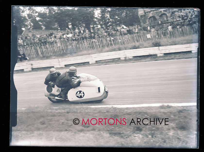 053 SFTP 6 
 Crystal Palace , August 1957 - Sidecar race winner Pip Harris, (Norton) 
 Keywords: 2014, Crystal Palace, Glass plates, Mortons Archive, Mortons Media Group Ltd, November, Straight from the plate, The Classic MotorCycle