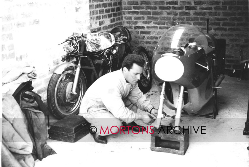 MV 09 
 The 1962 TT, with Hocking's burned out machine back in the pits. 
 Keywords: Mortons Archive, Mortons Media Group, MV