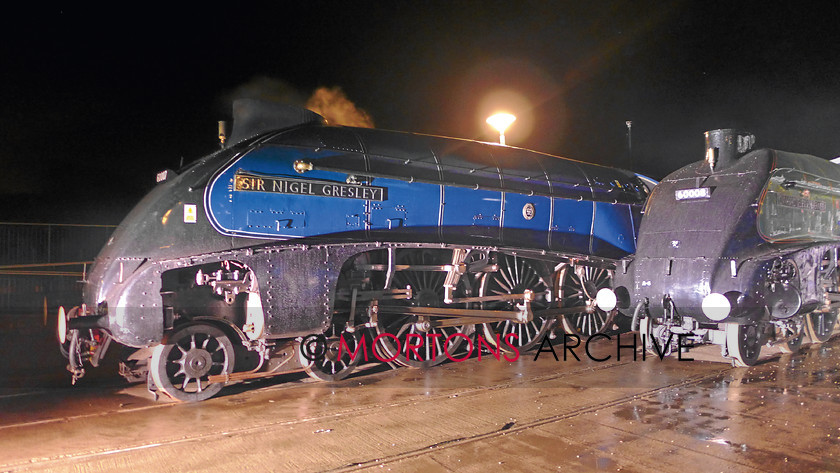 006 GRESLEY 2 
 Sir Nigel Gresley, which Network Rail has banned from the Bittern Line late in the day, and repatriated sister No. 60008 Dwight D. Eisenhower outside the Locomotion museum in Shildon during the Mallard 75 gala dinner on February 21. ROBIN JONES