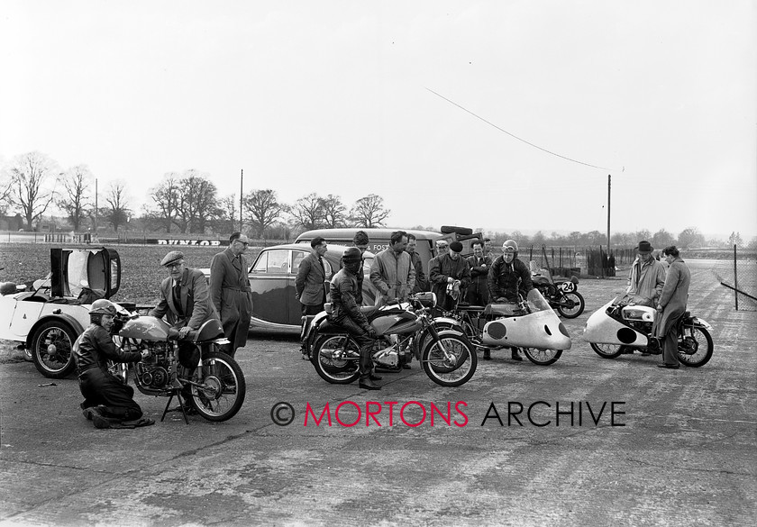 17097-06 
 'Specials Day' at Silverstone 1956. Collection of specials at Silverstone, March 1956. 
 Keywords: 17097-06, 1956, collection, glass plate, Mortons Archive, Mortons Media, Mortons Media Group Ltd, silverstone, specials, Specials Silverstone 1956, Straight from the plate, tcm, the classic motorcycle
