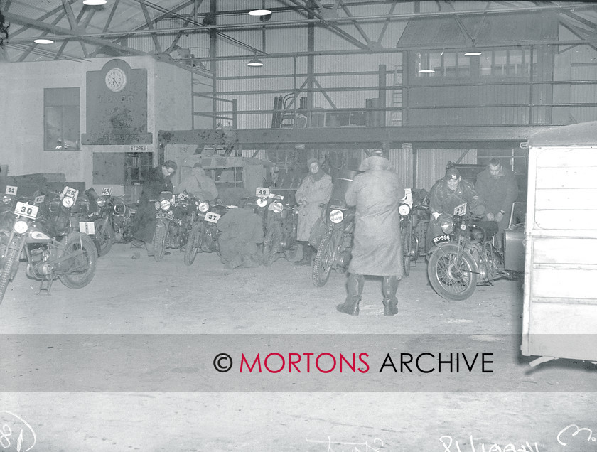 straight from plate 18 
 Machines collected in the start area. 
 Keywords: 1950 Exeter Trial, Action, Mortons Archive, Mortons Media Group, Straight from the plate, The Classic MotorCycle