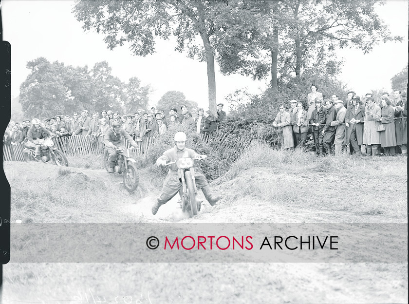 Straight FTP 016 
 John Avery, on his 250cc BSA leads Fidler and Bryan Sharp. 
 Keywords: 1954 Experts Grand Natinal Scramble, Action, Dec 10, Mortons Archive, Mortons Media Group, Straight from the plate, The Classic MotorCycle