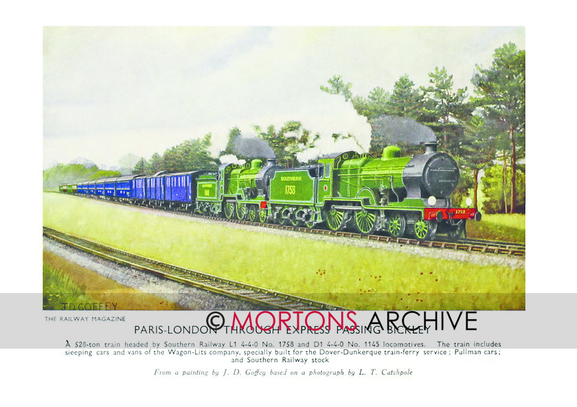 SUP - 1937 July SR L1 4-4-0 No 1758 & D1 4-4-0 No 1145 
 SR L1 4-4-0 No. 1758 & D1 4-4-0 No.1145 
 Keywords: Big Four Locomotives, Mortons Archive, Mortons Media Group Ltd, Supplement, The Railway Magazine