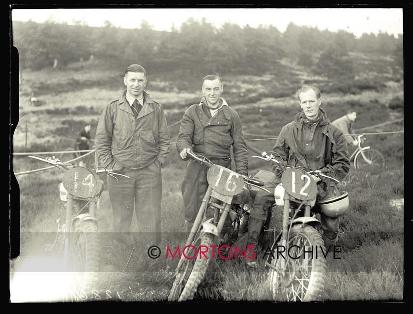 053 SFTP 7 
 The Sunbeam point-to-point 1948 - The Panther team with their new vertical-vengined mounts. Riders are Holroyd, Pearson and Norris. 
 Keywords: 2014, December, Glass plates, Mortons Archive, Mortons Media Group Ltd, The Classic MotorCycle