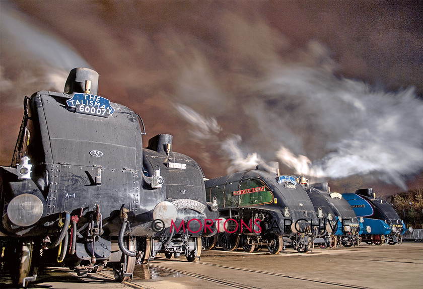 GG NIGHT TIME Copy 
 Will six A4s be lined up together again? Images such as this one at Locomotion on February 19 surely represent a pinnacle of the preservation era. FRED KERR