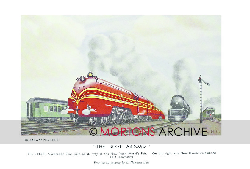 SUP - 1939 July LMSR Coronation Scot on way to Worlds Fair in New York 
 LMSR The Scot Abroad, Coronation Scot on its way to New York 
 Keywords: Big Four Locomotives, Mortons Archive, Mortons Media Group Ltd, Supplement, The Railway Magazine