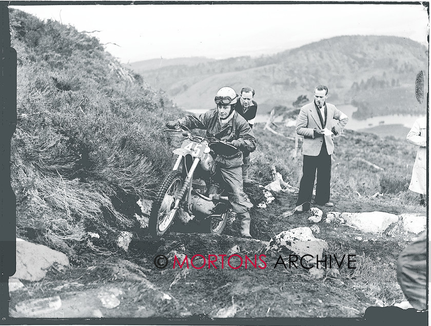 Scot 6 day 56  008 
 Scottish Six Day Trial 1956 - R Georges 
 Keywords: Classic Issues - Feet up in the 50s, Glass plate, Mortons Archive, Mortons Media Group, Off road