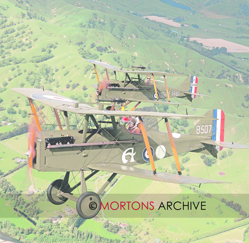 WD575048@AC Cover001 
 Two-ship formation of the Vintage Aviator Ltd's Royal Aircraft Factory SE.5a reproductions. 
 Keywords: Aviation Classics, date ?, event ?, feature Next, issue 3, Issue 4 Knights of the Sky, make RAF, model SE5a, Mortons Archive, Mortons Media Group, person(s) name ?, place ?, publication Aviation, type ?, year ?