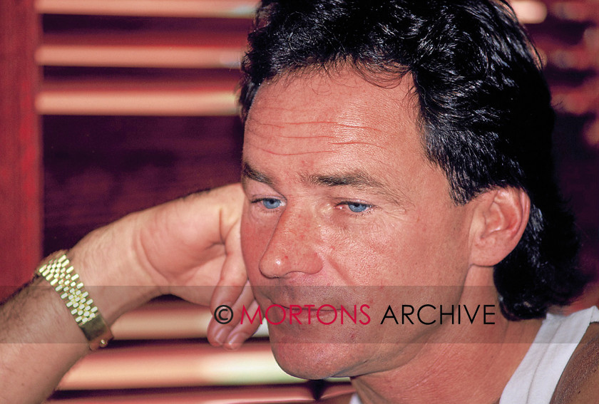 001 in a reflective mood 
 Barry Sheene 
 Keywords: 2013, Barry Sheene, Classic Racer, May/June, Mortons Archive, Mortons Media Group, Portrait