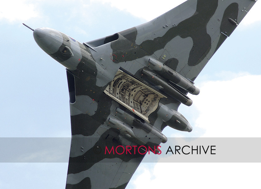 Display 5 new 
 XH558 turns towards the crowd for a pass with its bomb bay doors open. 
 Keywords: Aviation Classics, Issue 7 Vulcan, Mortons Archive, Mortons Media Group