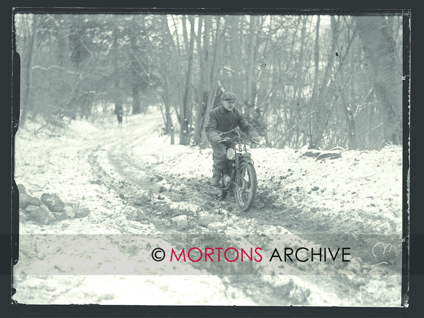 053 SFTP 02 
 1948 Colmore Cup Trial - Jim Alves, the Colmore victor, on his Triumph. 
 Keywords: 2014, Glass plates, Mortons Archive, Mortons Media Group Ltd, October, Straight from the plate, The Classic MotorCycle, Trials