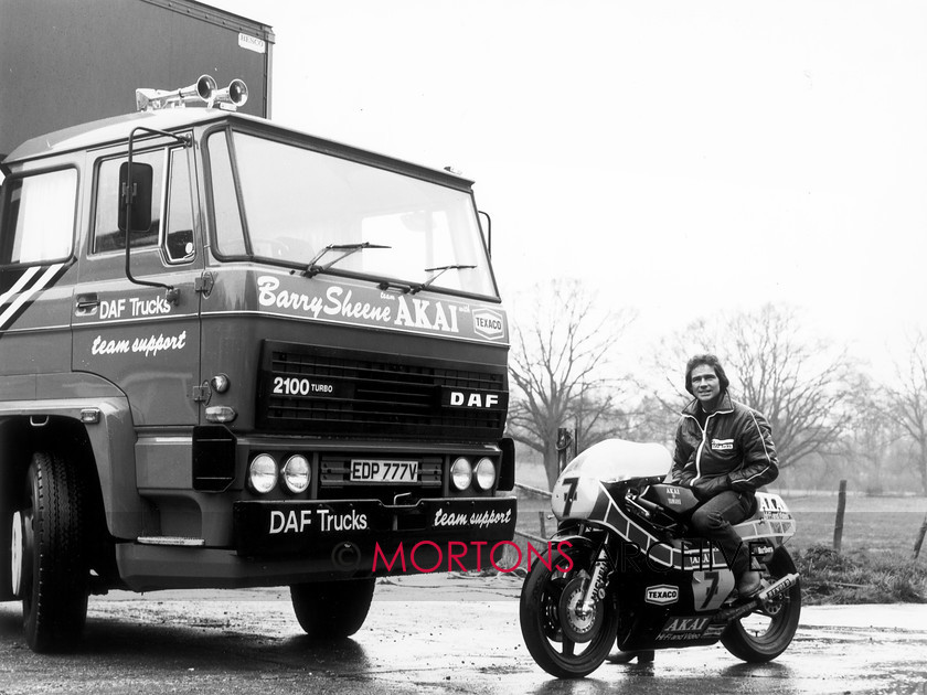 BS0000003 
 Barry Sheene team were presented the new DAF truck which will put the team on the road throughout the world this season. 
 Keywords: Barry Sheene, Mortons, Mortons Archive, Mortons Media Group