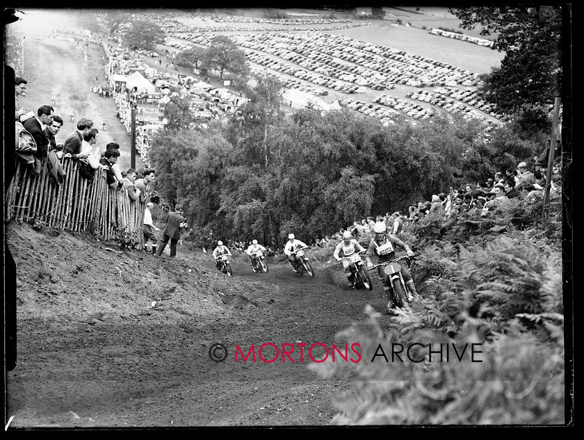 17308-07 
 "1956 British International Motocross GP" Reigning Euro champ John Draper (1, BSA) heads the field. 
 Keywords: 17308-07, 1956, british international, british international motocross gp, glass plate, motocross, September 2009, Straight from the plate, The Classic MotorCycle