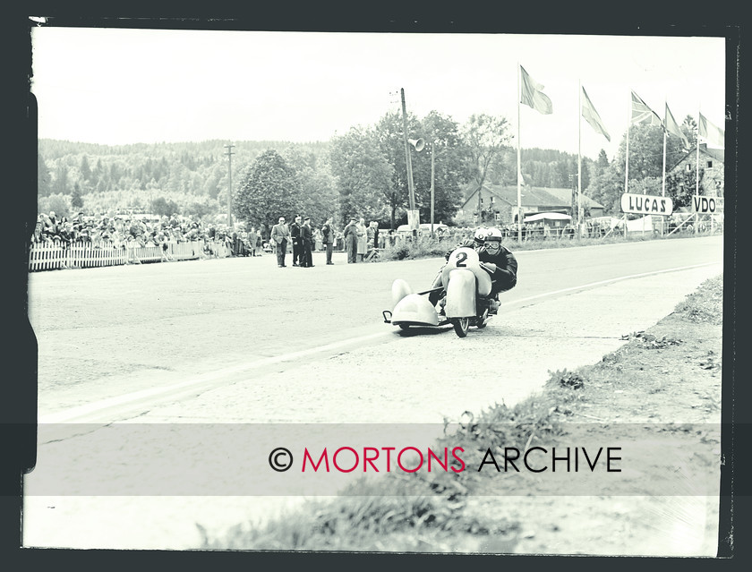 047 Glass Plate 05 Box-16015 
 William Noll's factory BMW was fuel injected. 
 Keywords: Belgian Grand Prix, December, Glass Plates, Mortons Archive, Mortons Media Group Ltd, Sidecar, The Classic MotorCycle