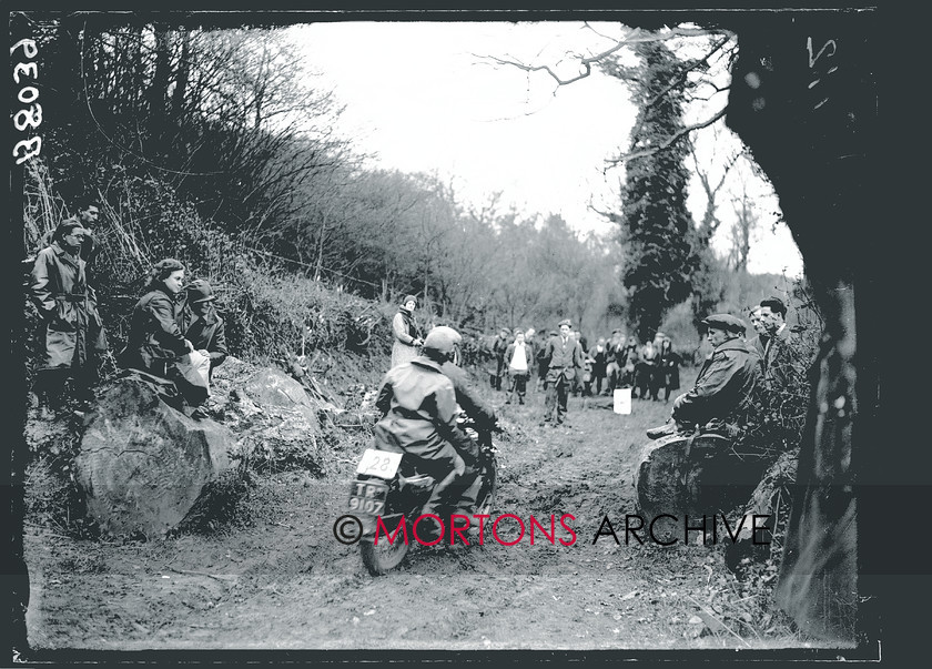 TCM FTP 08 
 Carshalton Motorcycle Club's Pillion Trial, May 1932. JM Heanes and friend (499cc Ariel). 
 Keywords: glass plate, Mortons Archive, Mortons Media Group Ltd, Straight from the plate