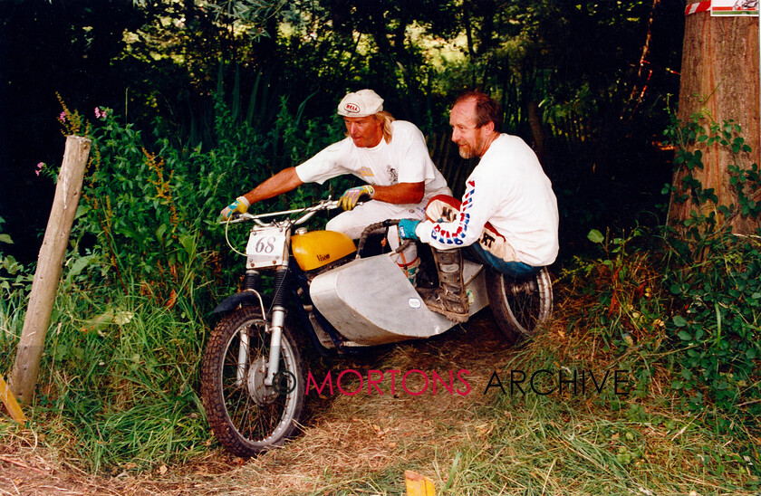 NNC-T-A-48 
 NNC T A 048 - Mick Andrews and Dick Ramplee with George Greenlands on a Vixen Outfit at Farleigh in July 1994 
 Keywords: Mortons Archive, Mortons Media Group Ltd, Nick Nicholls, Trials
