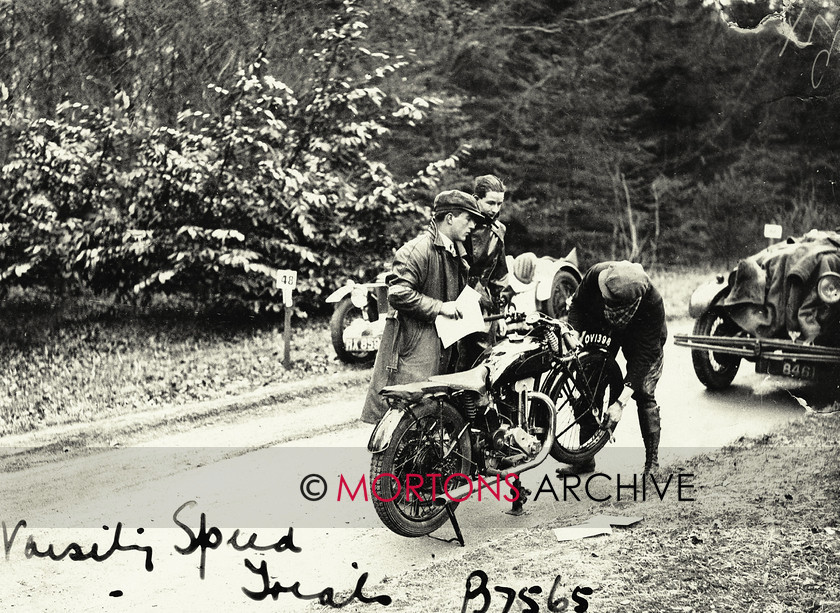 064 Glass Plate 01 
 Varsity Velocity February 1932 - Eric Fernihough's Excelsior-JAP is given some atteneion; 'Ferni' recorded fastest time of the day. 
 Keywords: 2013, Glass plate, January, Mortons Archive, Mortons Media Group, Straight from the plate, The Classic MotorCycle