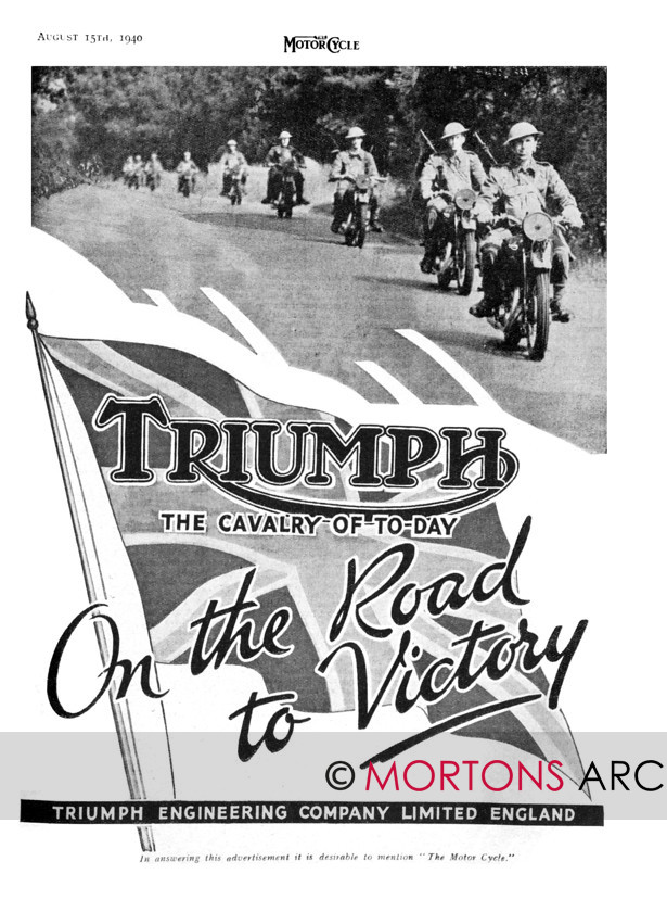 Triumph-On-the-Road-to-Victory-advert 
 Stafford Show April 2020 display - 
 Keywords: 2020, April, Mortons Archive, Mortons Media Group Ltd, Motor Cycle, Show display, Stafford Show
