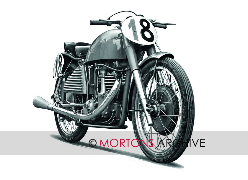 Archive-05 
 Stafford Show April 2020 display - 24th March 1949 new racing 250cc Parilla the Bialbero (twin-shaft) with double overhead camshafts. 
 Keywords: 2020, April, Mortons Archive, Mortons Media Group Ltd, Motor Cycle, Show display, Stafford Show