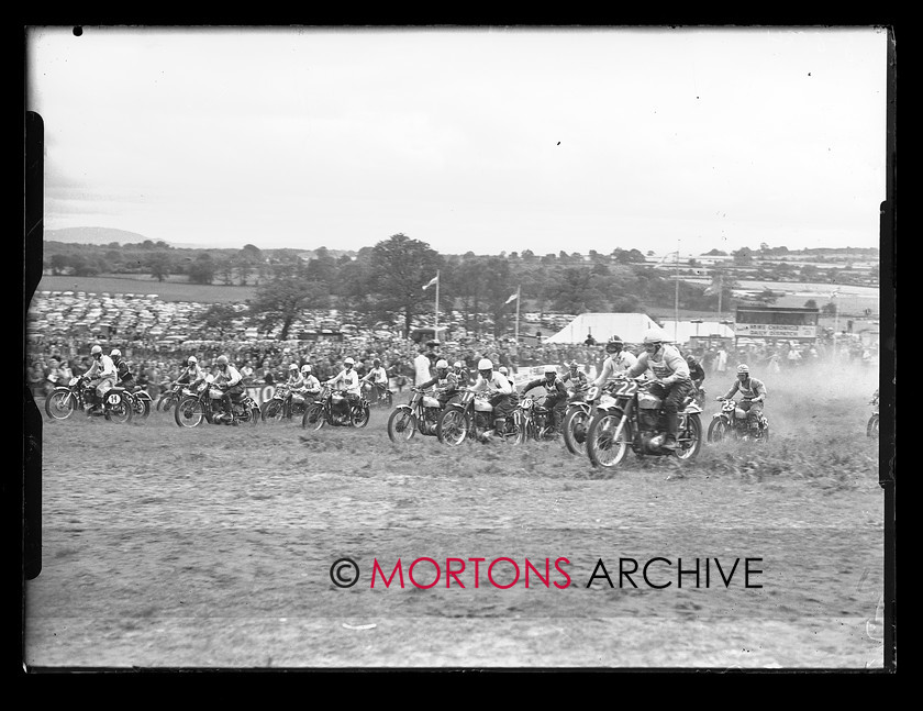 17308-08 
 "1956 British International Motocross GP" Blast off. 
 Keywords: 17308-08, 1956, british international, british international motocross gp, glass plate, motocross, September 2009, Straight from the plate, The Classic MotorCycle