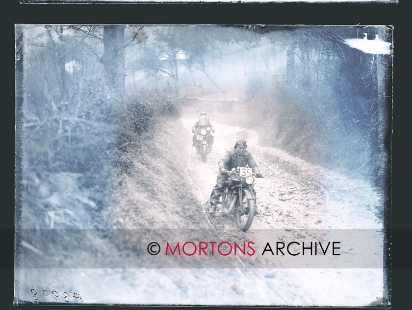 CARDIFF-LEICESTER 1928 02 
 Proceeding cautiously is W H Jones (499cc P&M) with A B SParks (593cc Scott) following. 
 Keywords: 1928 Cardiff - Leicester - Cardiff trial, 2011, Mortons Archive, Mortons Media Group, November, Straight from the plate, The Classic MotorCycle