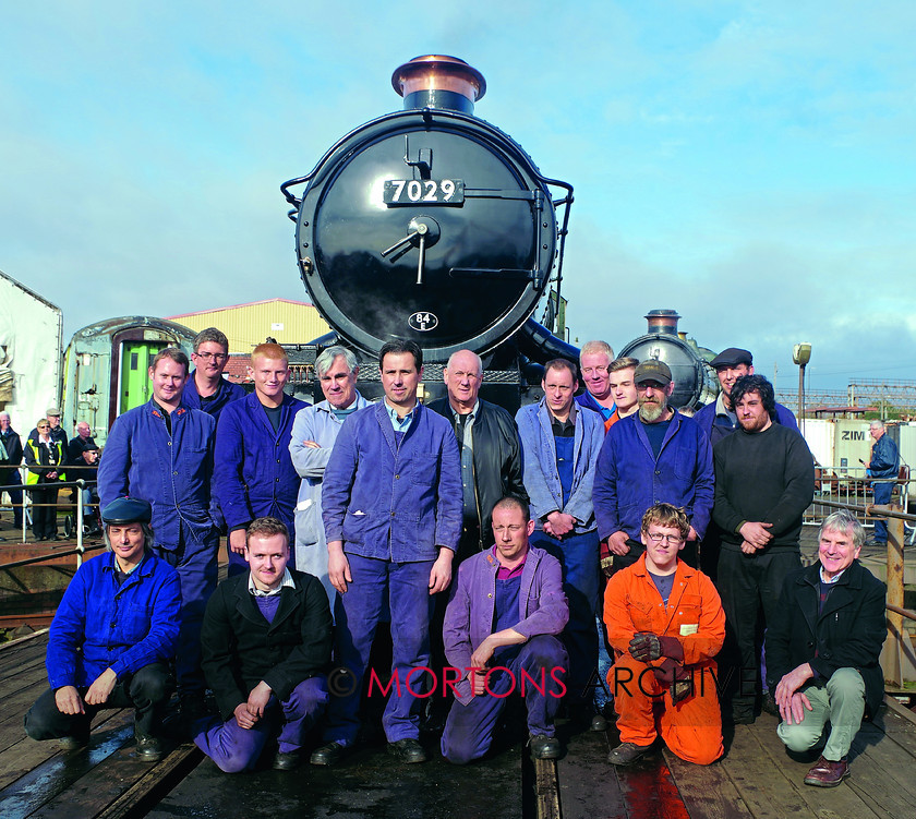 1 TYSELEY CREW 
 The Tyseley Locomotive Works team that brought No. 7029, Clun Castle back to life. 
 Keywords: 2017, Heritage Railway, Mortons Archive, Mortons Media Group Ltd, Train