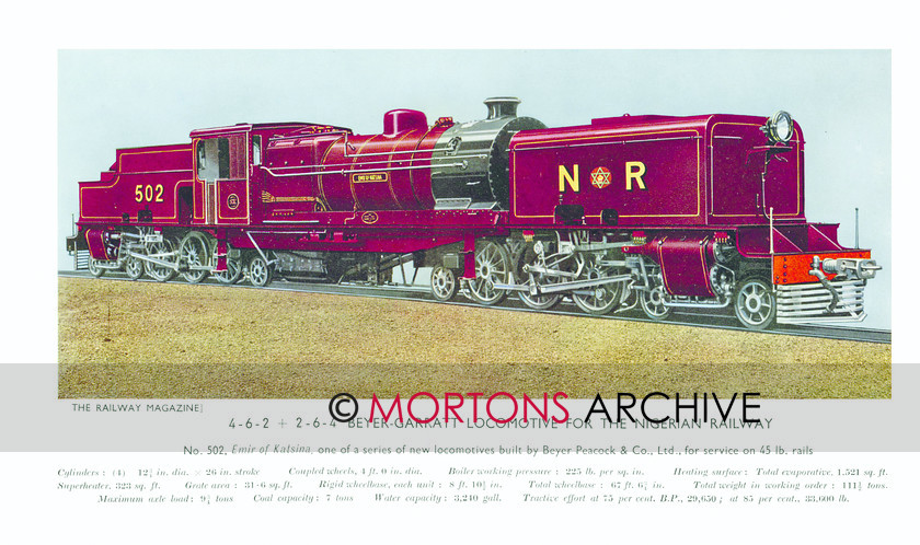 SUP - 1936 Oct 4-6-2 + 2-6-4 Nigerian Railway 502 
 4-6-2 and 2-6-4 Nigerian Railway No. 502 
 Keywords: Big Four Locomotives, Mortons Archive, Mortons Media Group Ltd, Supplement, The Railway Magazine
