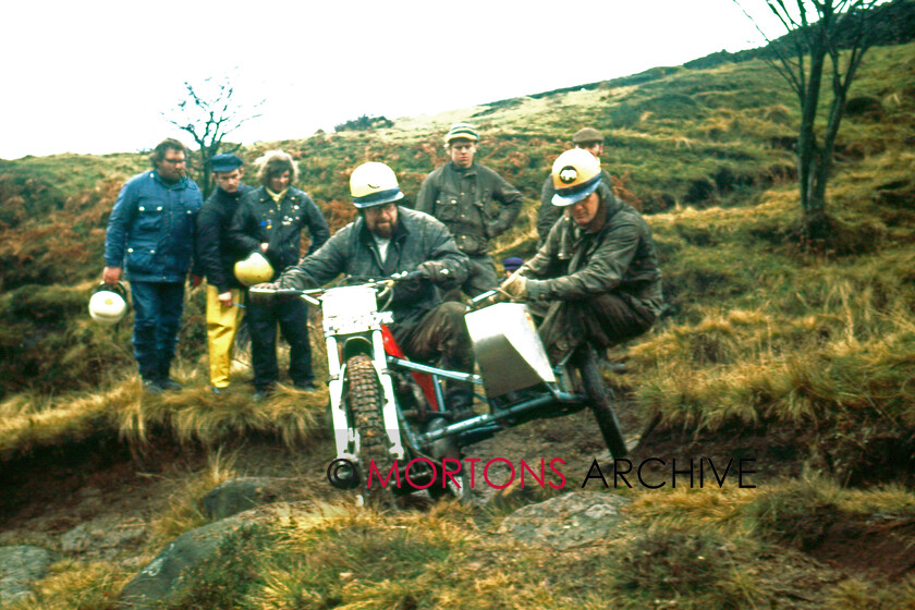 EU-Trial-19680020 
 Alan Morewood and passenger on a 650 Metisse 
 Keywords: 1971 Northern Experts Trial, Mortons Archive, Mortons Media Group, Nick Nicholls, Off road