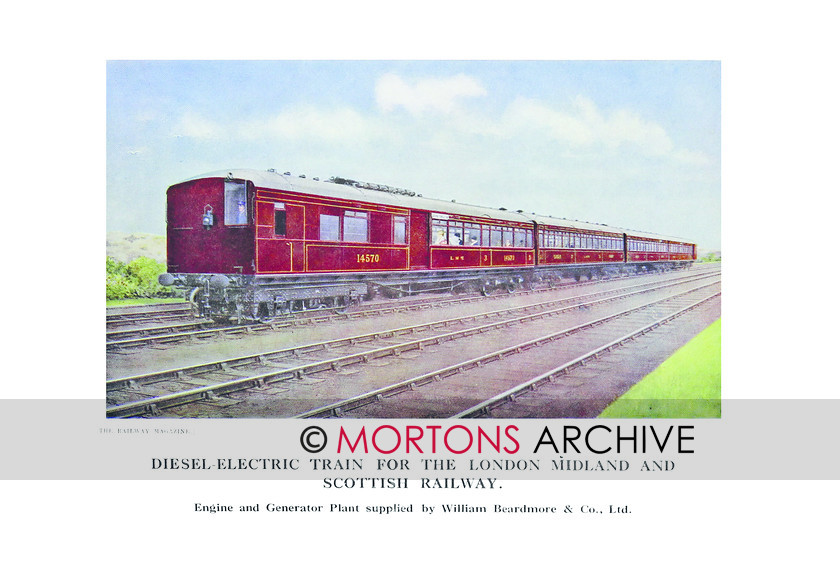 SUP - 1928 June Diesel Electric Train LM&SR 14570 
 Diesel Electric Train LM&SR No. 14570 
 Keywords: Big Four Locomotives, Mortons Archive, Mortons Media Group Ltd, Supplement, The Railway Magazine