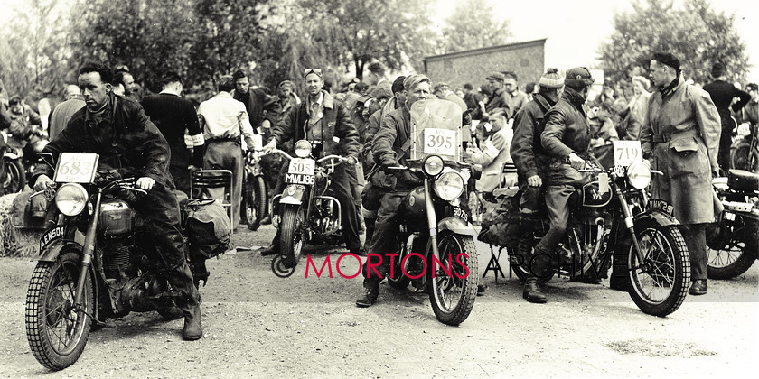 062 SFTP 06 
 Ready for the off. 
 Keywords: Mar 11, Mortons Archive, Mortons Media Group, Straight from the plate, The 1951 National ACU Rally, The Classic MotorCycle