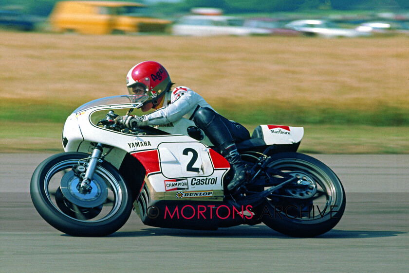 Agostini-044 
 From the Nick Nicholls Collection - Giacomo Agostini 750 Yamaha at Silverstone in 1975.