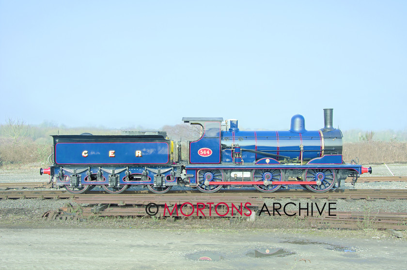050 y14 pic2 unsharpened 
 J15 becomes Y14 - Now in Y14 form and painted in ultramarine, No. 564 stands proudly in the sunshine at Riley & Sons Bury works, after a complete overhaul. 
 Keywords: 2015, April, Mortons Archive, Mortons Media Group Ltd, Picture Exclusive, The Railway Magazine, Train