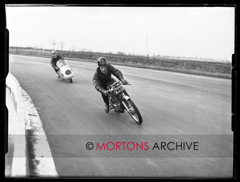 17097-12 
 'Specials Day' at Silverstone 1956. 
 Keywords: 125, 125cc rumi, 17097-12, 1956, glass plate, Mortons Archive, Mortons Media, Mortons Media Group Ltd, rumi, silverstone, specials, Specials Silverstone 1956, Straight from the plate, tcm, the classic motorcycle