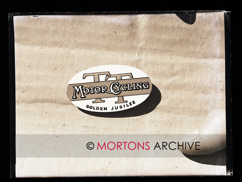 SFTP TT Practice 1957 12 
 Motor Cycle TT badge 'Golden Jubilee' 
 Keywords: 1957 Practice TT, Issue, Mortons Archive, Mortons Media Group, October 2011, Straight from the plate, The Classic MotorCycle
